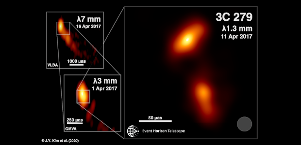 Immagine relativa al contenuto Osservato per la prima volta getto relativistico di un buco nero supermassiccio