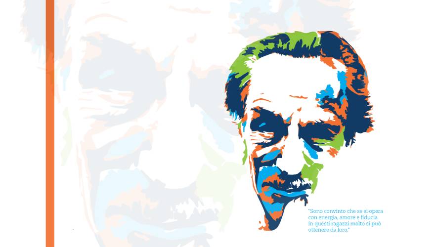 viso eduardo de filippo stilizzato