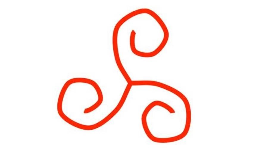 logo rappresentato da tre riccioli rossi