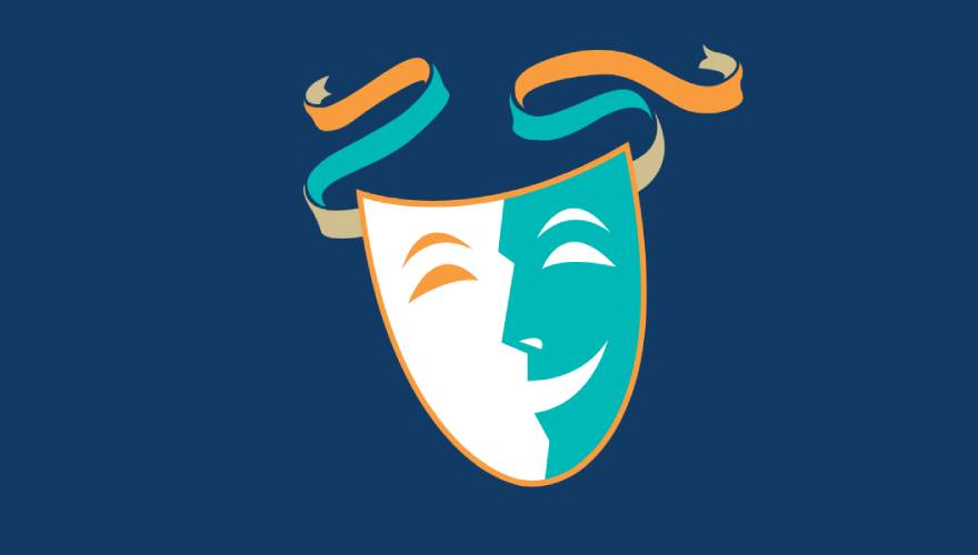 maschera teatrale stilizzata