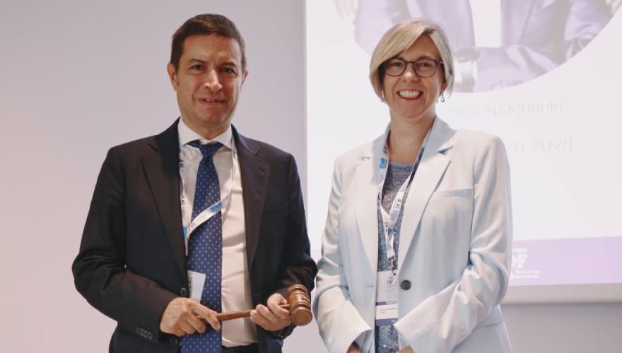 Gianrico Spagnuolo con la presidente uscente
