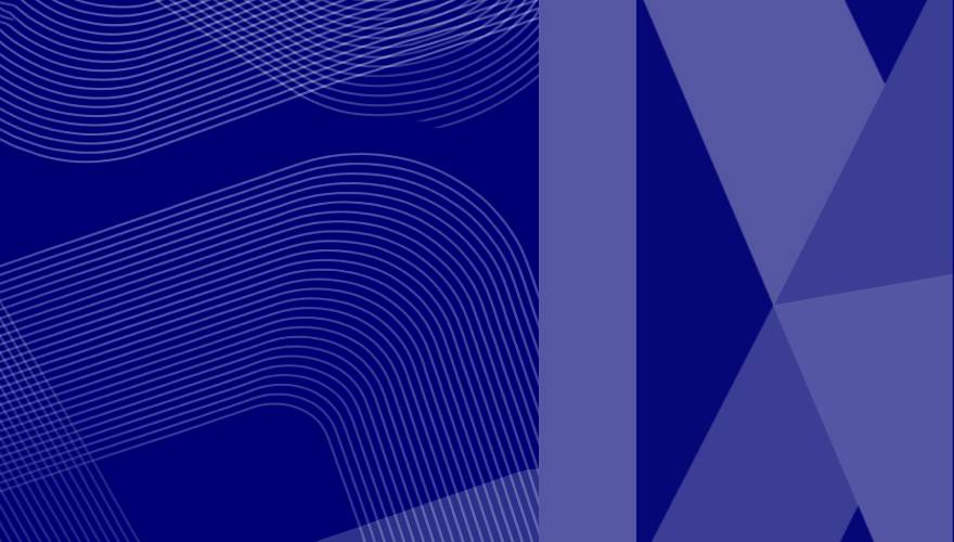 righe bianche su fondo blu