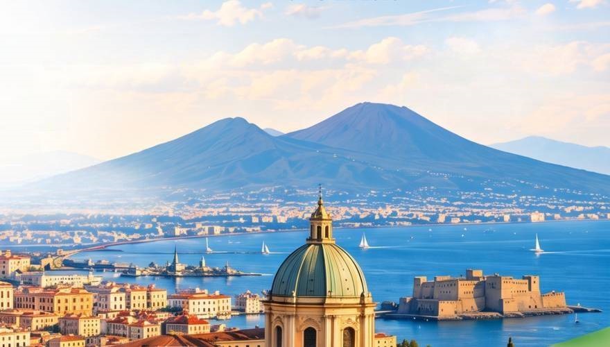 disegno veduta del vesuvio